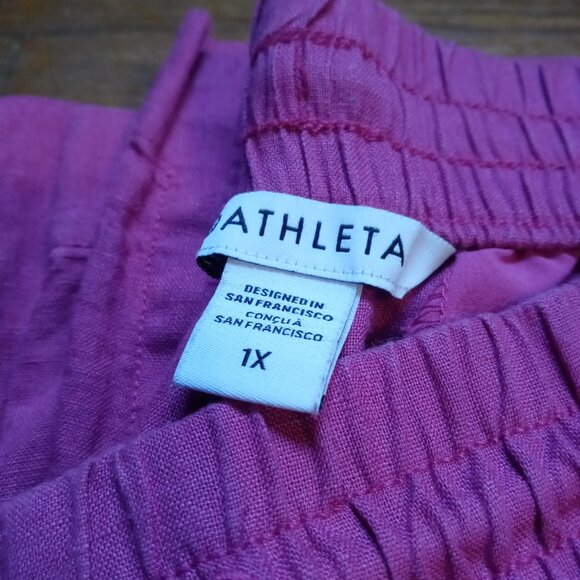 ATHLETA plus retreat linen mid rise wide leg pants (1X) - Picture 9 of 15